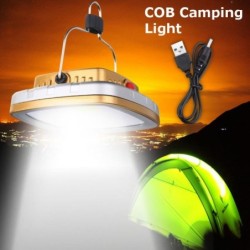 Iluminación solarLuz de camping LED COB - linterna solar - con gancho para colgar