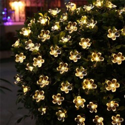 Tiras de LEDLuz solar - Cadena LED - guirnalda - Decoración navideña - flores