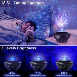Starry sky projector - LED night light - with speaker - BluetoothLights & lighting