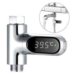 Water temperature display - thermometer - 360° rotating - LED digital screen - for shower / bathBathroom