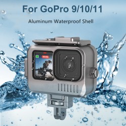ProtteciónFunda de aluminio para GoPro 9 - 10 -11 - resistente al agua - bajo el agua 40M - protección