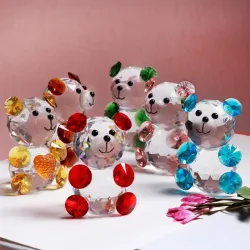Estatuas & esculturasOso de cristal colorido - estatuilla - miniatura