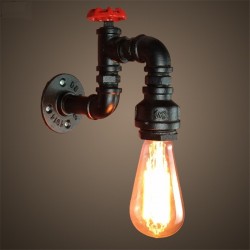 ApliquesTubo industrial americano - lámpara de pared de hierro