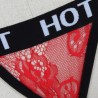 Sexy lace g-strings - with thick rubber - "Hot Artist" letteringLingerie