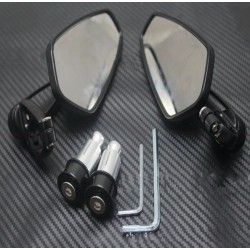 EspejosEspejos retrovisores universales de aluminio para manillar de motocicleta.