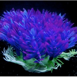 DecoracionesPlanta artificial de plástico - flor morada - decoración del acuario