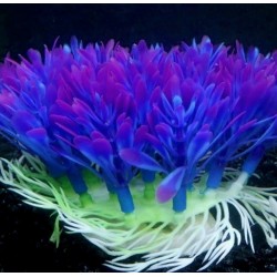 DecoracionesPlanta artificial de plástico - flor morada - decoración del acuario