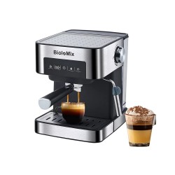 BarBioloMix - cafetera - para espresso / cappuccino / latte / mocha - con espumador de leche - 20 Bar