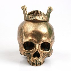 Human skull made from resin craft - bronzeStatues & Sculptures