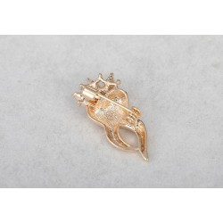 Tooth with a crystal crown - broochBrooches