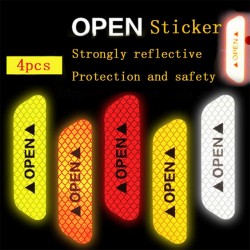PegatinasOPEN - pegatinas de advertencia anticolisión para puertas de automóviles - reflectantes 4 piezas