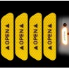 OPEN - anti-collision warning stickers for car doors - reflective 4 piecesStickers