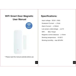 Seguridad de casaSensor WiFi inteligente - detector de puerta abierta/cerrada - WiFi - Alexa - Google
