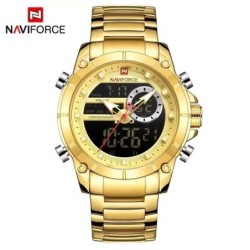 RelojesNAVIFORCE 9163 Reloj electrónico de cuarzo para hombre, luminoso, deportivo, informal, resistente al agua, con correa ...