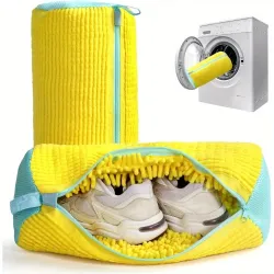 CremallerasBolsa para lavadora de zapatos: bolsa de malla resistente para lavar zapatillas, con cremallera segura.