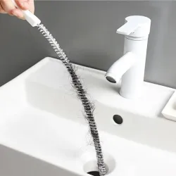 Desagües1pc Sink Drain Cleaning Brush, Drain Clog Remover, Bendable Sink Overflow Sewer Drain Brush For Bathroom Kitchen