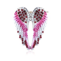 Crystal angel wings brooch - rhinestone guardian angel pinBrooches