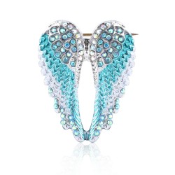 Crystal angel wings brooch - rhinestone guardian angel pinBrooches