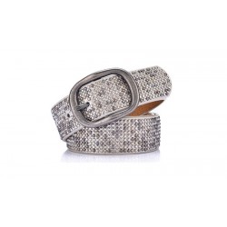 Women's punk rivet leather belt - vintage pin buckle jeans waistbandBelts