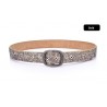 Women's punk rivet leather belt - vintage pin buckle jeans waistbandBelts