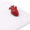 3D Red heart stainless steel cufflinksCufflinks