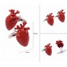 3D Red heart stainless steel cufflinksCufflinks