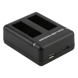 Batería y CargadoresCargador de batería de doble puerto para el héroe GoPro 5 cámara con cable USB