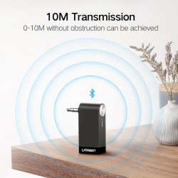 CablesUgreen inalámbrico Bluetooth receptor 3.5mm Jack Audio Adaptador de música con micrófono
