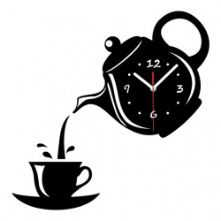 RelojesCierre de pared de forma de taza de té de café