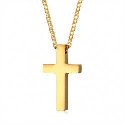 Classic blank cross pendant with stainless steel necklaceNecklaces