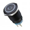 Interruptores12V 5-pin botón de presión de metal de 19 mm - interruptor de potencia momentánea con LED - interruptor impermea...