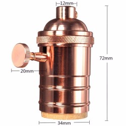 Accesorios de iluminaciónVintage - retro Edison lamp - E27 bulb socket - aluminio