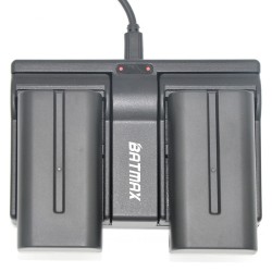 Batería / cargadorNP-F960 NP-F970 NP F930 cargador doble de batería para SONY F950 F330 F550 F570 F750 F770 MC1500C HD1000C