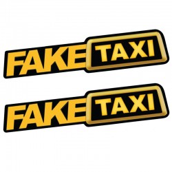 PegatinasFake Taxi - pegatina reflectante coche - calcomanía 2 piezas