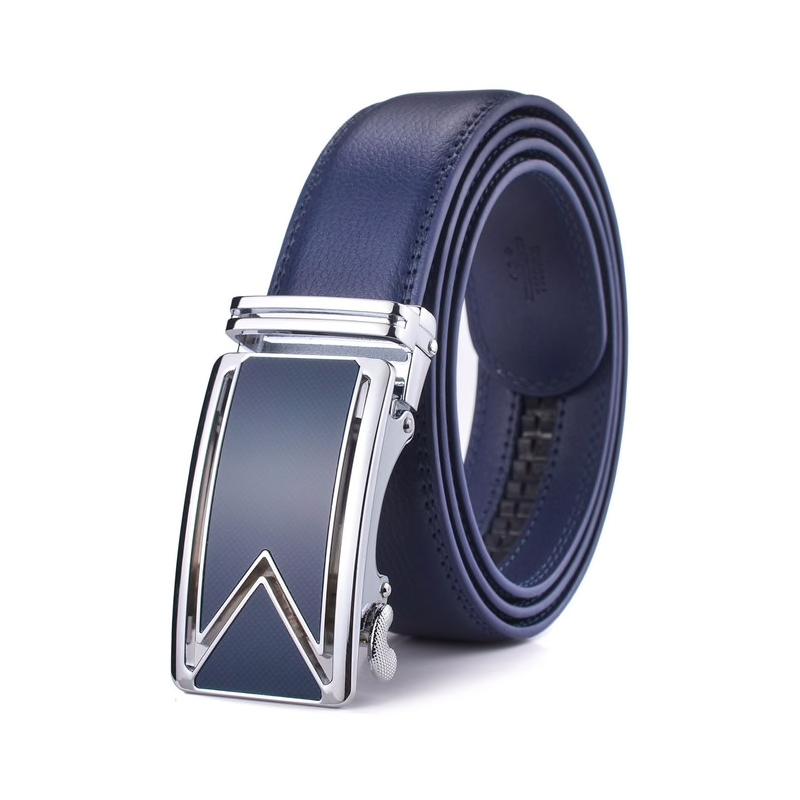 Genuine leather belt with automatic buckleBelts