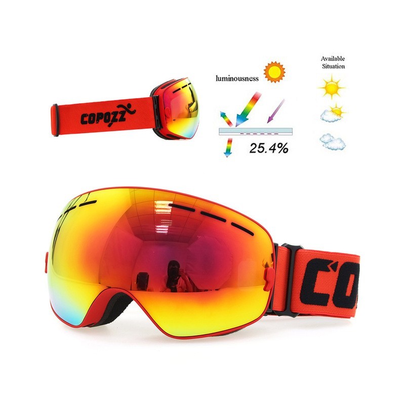 GafasUV400 antiniebla doble capa de esquí gafas de snowboard
