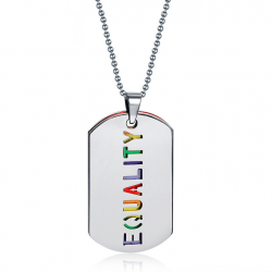 EQUALITY double layer pendant necklace unisexNecklaces