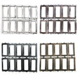 MueblesMarco de etiqueta de metal de latón antiguo 10 piezas