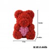 Día de San ValentínInfinito rosa flor oso de peluche con corazón 40 cm