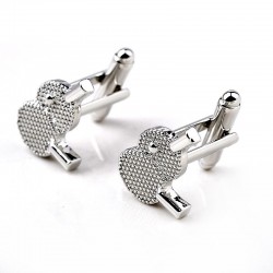 Table tennis racket - silver cufflinksCufflinks