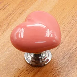 MueblesCorazón de cerámica - mango de muebles - cubo