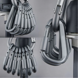 Aluminum carabiner - D type quick hook 6 pcsSurvival tools