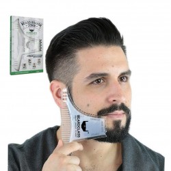 Beard shaping - beard-styling template with comb