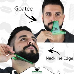 Beard shaping - beard-styling template with combHair trimmers