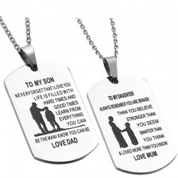 To My Son & To My Daughter - stainless steel necklaceNecklaces