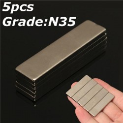 N35N35 bloque magnético fuerte de neodimio 40 * 10 * 3mm - 5 piezas