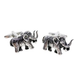GemelosCufflinks de moda con mamut de plata