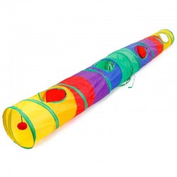 JuguetesTunel colorido para mascotas - tubo plegable