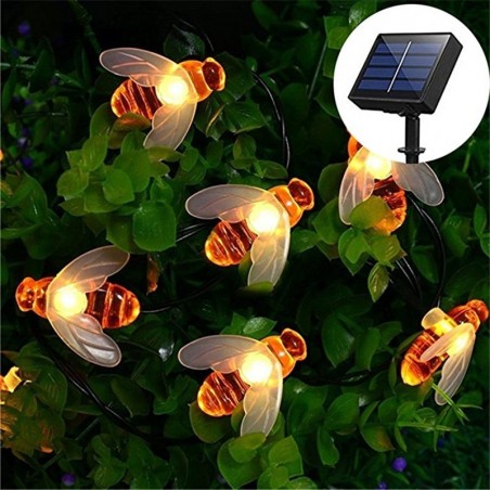 Tiras de LEDLuces LED con abejas - energía solar luces de Navidad