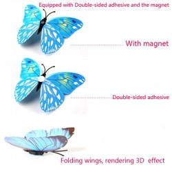 Pegatinas de paredPegatinas de pared de mariposas 3D - imanes frigoríficos - 12 piezas